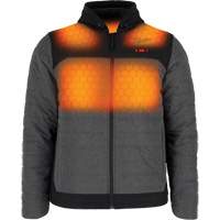 M12 Heated Quietshell Jacket with Battery, Men's, Small, Grey Superchem Industries