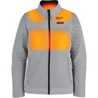M12 Heated Axis Jacket with Battery, Women's, Small, Grey Superchem Industries