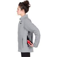 M12 Heated Axis Jacket with Battery, Women's, Small, Grey Superchem Industries