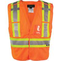 5-Point Tear Away Vest, High Visibility Orange, Medium/Small, Polyester Superchem Industries