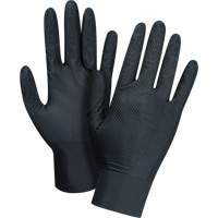 Heavyweight Tactile Grip Examination Gloves, Small, Nitrile, 8-mil, Powder-Free, Black Superchem Industries