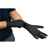 Heavyweight Tactile Grip Examination Gloves, Small, Nitrile, 8-mil, Powder-Free, Black Superchem Industries