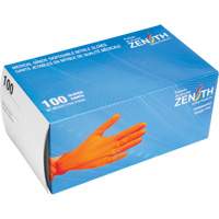 Heavyweight Tactile Grip Examination Gloves, Small, Nitrile, 8-mil, Powder-Free, Orange Superchem Industries