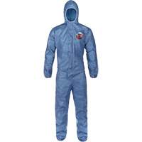 Hooded Coveralls, Large, Blue, MicroMax&reg; VP Superchem Industries