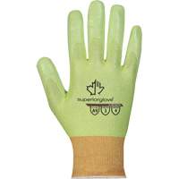 Gants r&eacute;sistant aux coupures haute visibilit&eacute; S18TAXFN, Taille 6, Calibre 18, Rev&ecirc;tement Mousse de nitrile, Enveloppe en TenActiv, ASTM ANSI niveau A9 Superchem Industries