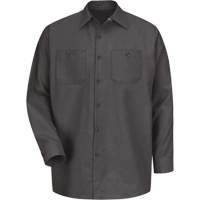 Long Sleeve Industrical Work Shirt, Men's, Medium, Charcoal Superchem Industries
