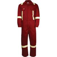 Westex Ultrasoft&reg; Deluxe Coverall with Reflective Material, Size 34, Red, 12.4 cal/cm2 Superchem Industries
