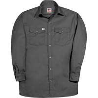 Premium Long-Sleeve Work Shirt, Men's, Small, Charcoal Superchem Industries