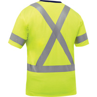 Bisley&reg; X-Back Short Sleeve Shirt, Poly-Cotton, Small, High Visibility Lime-Yellow Superchem Industries