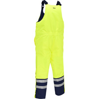 Bisley&reg; Extreme Cold Bib Overall, Polyester, Small, High Visibility Lime-Yellow Superchem Industries