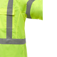 Bisley&reg; X-Back Long Sleeve Work Shirt with X-Airflow, Poly-Cotton, Small, High Visibility Lime-Yellow Superchem Industries
