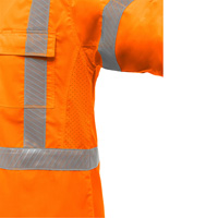Bisley&reg; X-Back Long Sleeve Work Shirt with X-Airflow, Poly-Cotton, Small, High Visibility Orange Superchem Industries