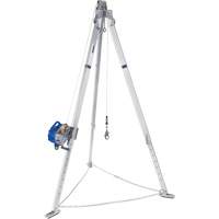 Tr&eacute;pied en aluminium pour espace clos avec cordage de s&eacute;curit&eacute; autor&eacute;tractable tri directionnel 8301098 Superchem Industries