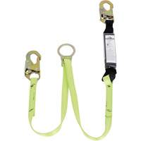 SA-5405-4 Shock Absorbing Lanyard, 4', Snap Hook Center, Snap Hook Leg Ends, Polyester Superchem Industries