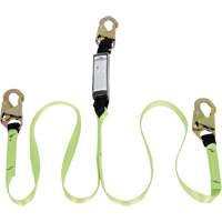 SA-54000-6 Shock Absorbing Lanyard, 6', Snap Hook Center, Snap Hook Leg Ends, Polyester Superchem Industries