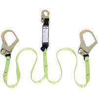 SA-54022-4 Shock Absorbing Lanyard, 4', Form Hook Center, Snap Hook Leg Ends, Polyester Superchem Industries