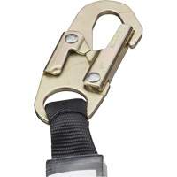 SA-5502-6 Shock Absorbing Lanyard, 6', Form Hook Center, Snap Hook Leg Ends, Galvanized Steel Superchem Industries