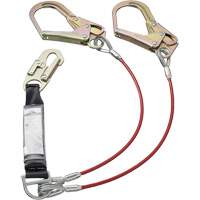 SA-55522-4 PVC-Coated Shock Absorbing Lanyard, 4', Form Hook Center, Snap Hook Leg Ends, Galvanized Steel Superchem Industries