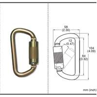 CP-03015-2 Zinc Plated Carabiner with 3/4" Gate Opening, Steel Superchem Industries