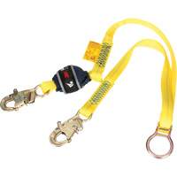 Tie-Back Web Shock-Absorbing Lanyard, 6', Snap Hook Center, Snap Hook Leg Ends, Polyester Superchem Industries