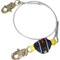Cable Shock-Absorbing Lanyard, 6', Snap Hook Center, Snap Hook Leg Ends, Galvanized Steel Superchem Industries