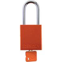 Velocity Plus Safety Lockout Padlock, Orange, Keyed Alike, Aluminum, 1-1/2" Width Superchem Industries