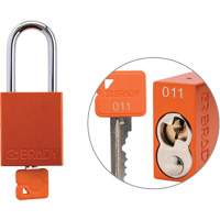 Velocity Plus Safety Lockout Padlock, Orange, Keyed Alike, Aluminum, 1-1/2" Width Superchem Industries