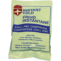 Compresse froide instantan&eacute;e Chill Pac, Froid, Utilisation unique, 4" x 6" Superchem Industries