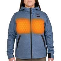 M12 Heated Hoodie with Battery, Women's, Medium, Blue, Poly-Cotton Superchem Industries