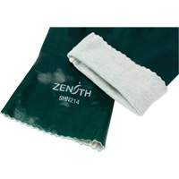 Double Dipped Green Gloves, 12" L, PVC, Cotton Jersey Inner Lining, 70-mil Superchem Industries