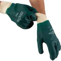 Gants verts &agrave; double enduit, 10" lo, PVC, Doublure en Jersey de coton, 70 mils Superchem Industries
