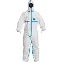 Hooded Coveralls, Small, White, Tyvek&reg; 600 Superchem Industries