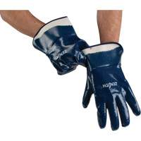 Gants &agrave; poignet de s&eacute;curit&eacute; de poids lourd, 11/2T-Grand, R&ecirc;vetement Nitrile, Enveloppe en Coton Superchem Industries
