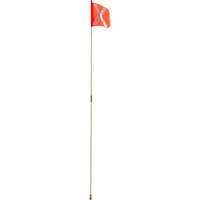 Heavy-Duty Safety Whip, Threaded Mount, 8' High, Orange with Reflective X Superchem Industries