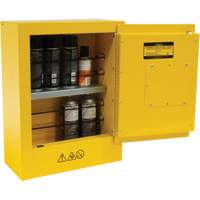 Mini Flammable Safety Cabinet, 2 Gal., 1 Door, 17" W x 22" H x 8" D Superchem Industries