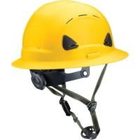 Casque Fibre Metal de style escalade avec bordure compl&egrave;te, R&eacute;pond aux normes CSA type 2, Suspension Rochet, Ventil&eacute; Superchem Industries