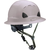 Casque Fibre Metal de style escalade avec bordure compl&egrave;te, R&eacute;pond aux normes CSA type 2, Suspension Rochet, Ventil&eacute; Superchem Industries
