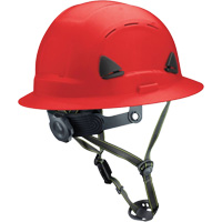Casque Fibre Metal de style escalade avec bordure compl&egrave;te, R&eacute;pond aux normes CSA type 2, Suspension Rochet, Ventil&eacute; Superchem Industries