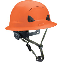 Casque Fibre Metal de style escalade avec bordure compl&egrave;te, R&eacute;pond aux normes CSA type 2, Suspension Rochet, Ventil&eacute; Superchem Industries