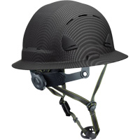 Casque Fibre Metal de style escalade avec bordure compl&egrave;te, R&eacute;pond aux normes CSA type 2, Suspension Rochet, Ventil&eacute; Superchem Industries