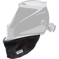 Split Leather Helmet Bib with Press Fit Seal, Black Superchem Industries