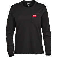 GRIDIRON Long Sleeve Pocket T-Shirt, Women's, X-Small, Black Superchem Industries