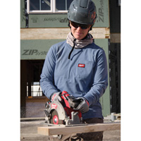 GRIDIRON Long Sleeve Pocket T-Shirt, Women's, X-Small, Blue Superchem Industries