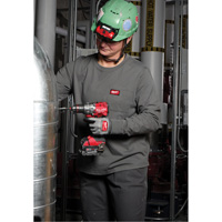 GRIDIRON Long Sleeve Pocket T-Shirt, Women's, X-Small, Blue Superchem Industries