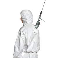 Harness-Compatible Disposable Coverall, Small, White, Tyvek&reg; 500 Superchem Industries
