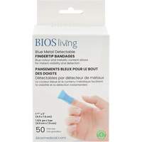 Blue Bandages, Fingertip, 3", Fabric Metal Detectable, Sterile Superchem Industries