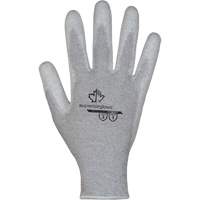 Gants blancs KnitActiv dissipatifs &eacute;lectrostatiques et peu pelucheux, 5, R&ecirc;vetement Polyur&eacute;thane, Calibre 13, Enveloppe en Nylon/Coton Superchem Industries