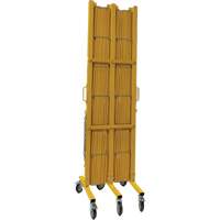 Barri&egrave;re extensible, 84" h x 20' lo, Jaune Superchem Industries