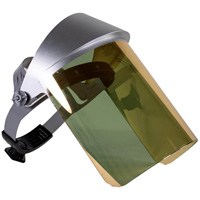 Heat Reflective Face Shield, Polycarbonate, Ratchet Suspension Superchem Industries