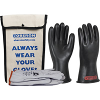 Ensemble de gants en caoutchouc pour l'&eacute;lectricit&eacute; de classe 0, 8, 11" lo, 20 cal/cm², NFPA 70E Superchem Industries